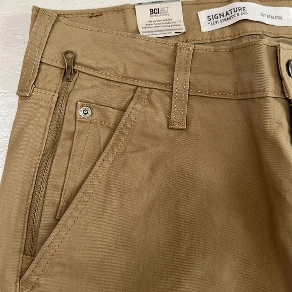 Levi 30x 32 ATHLETIC FIT pant- khaki - Picture 6 of 13